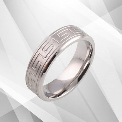 18Ct White Gold Over Men's Flat Shape Engagement Wedding Titanium Band Ring 7mm, Ring Size Z