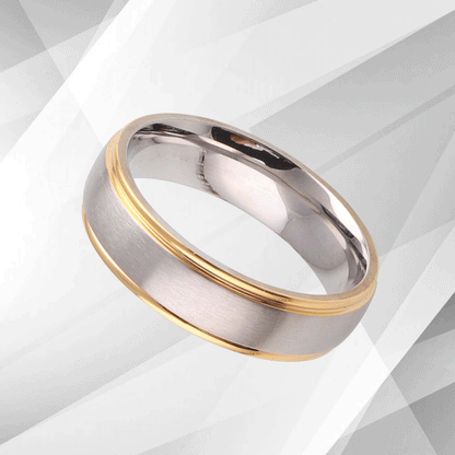 Mens Titanium Engagement Wedding Anniversary Band Ring 18Ct White Gold Over 6mm, Ring Size Z