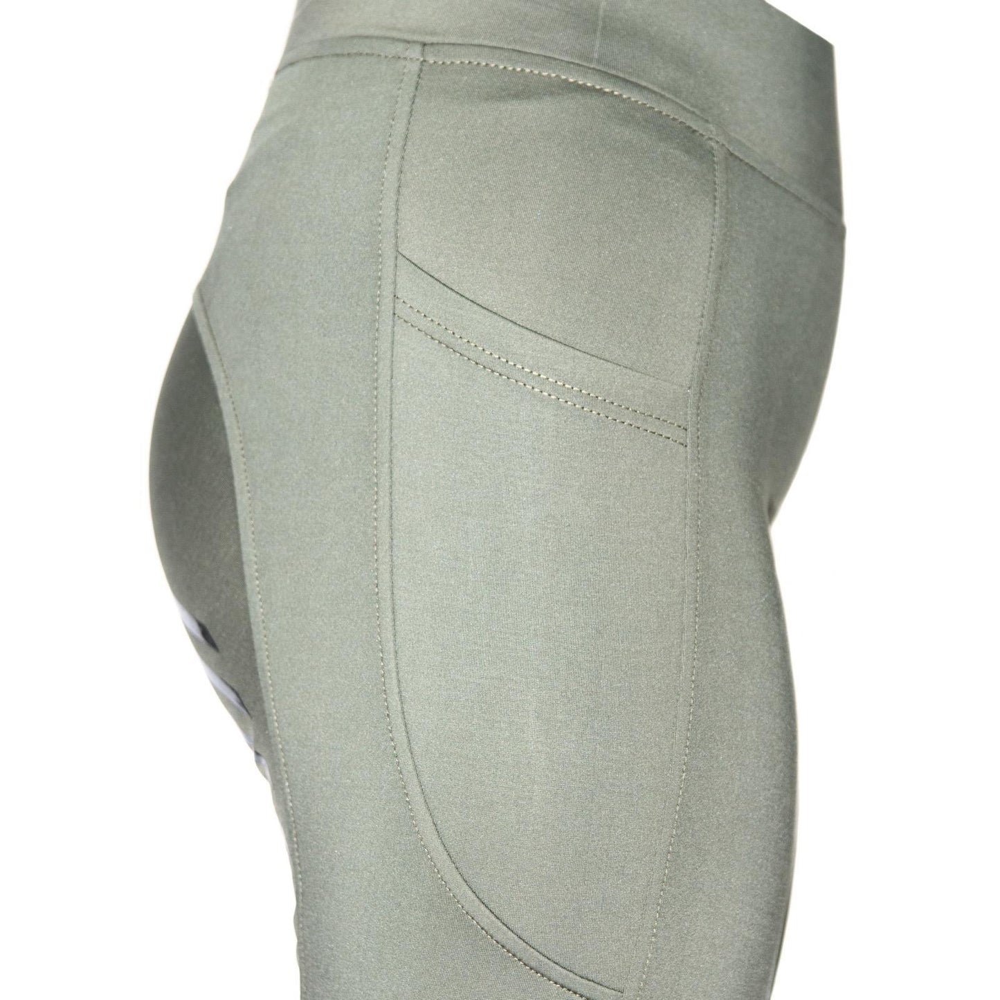 Horse Riding Tights Ladies Silicon Riding Leggings Breeches Ladies Green 10-26''