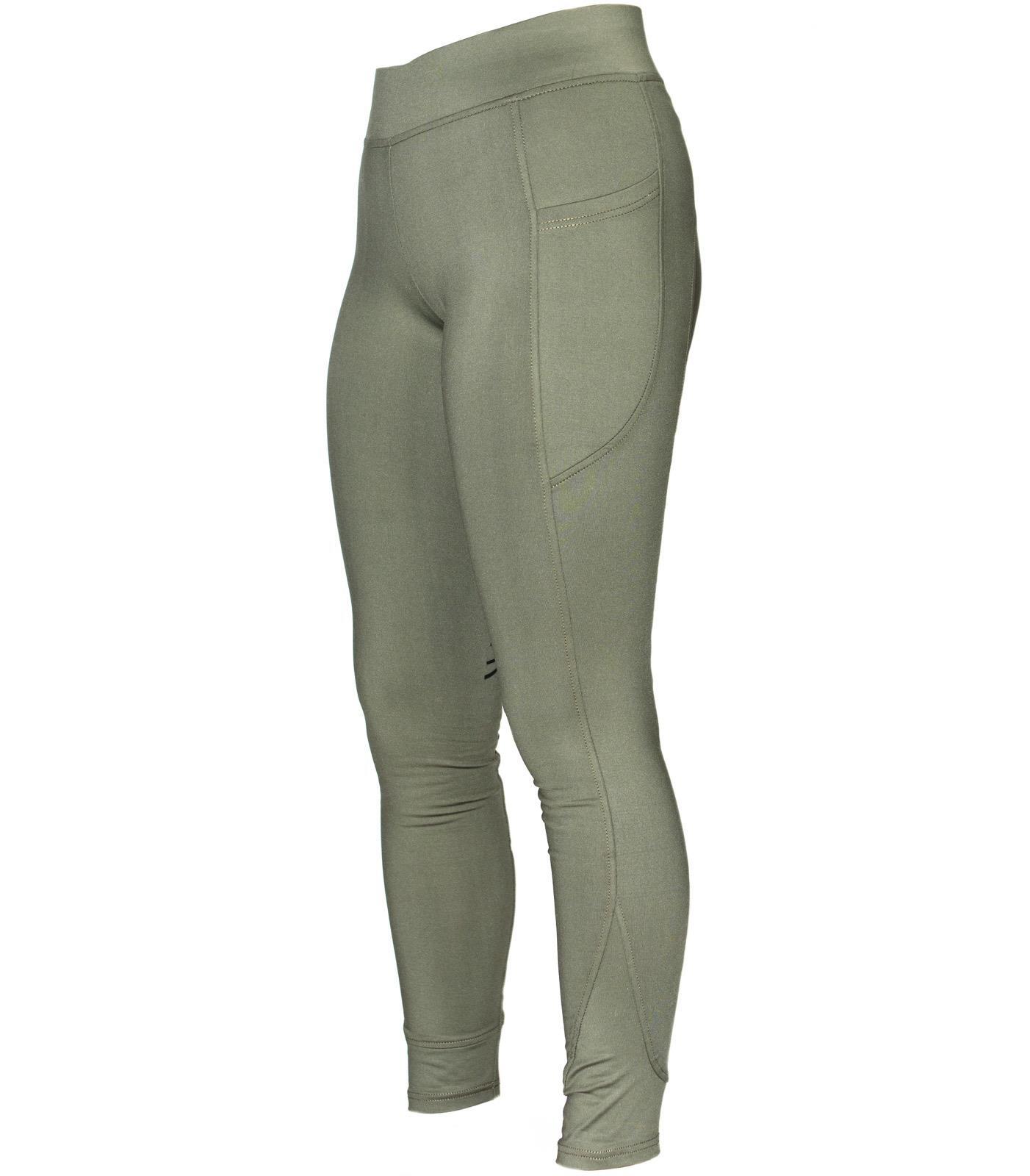 Horse Riding Tights Ladies Silicon Riding Leggings Breeches Ladies Green 10-26''