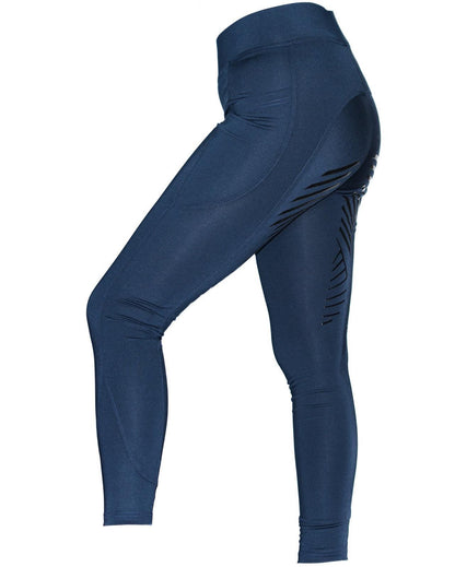 Horse Riding Tights Ladies Silicon Riding Leggings Breeches Ladies Navy 14-30''