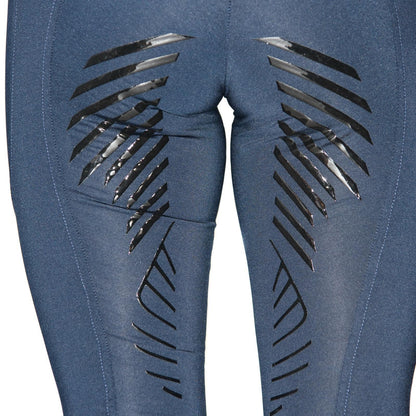 Horse Riding Tights Ladies Silicon Riding Leggings Breeches Ladies Navy 14-30''