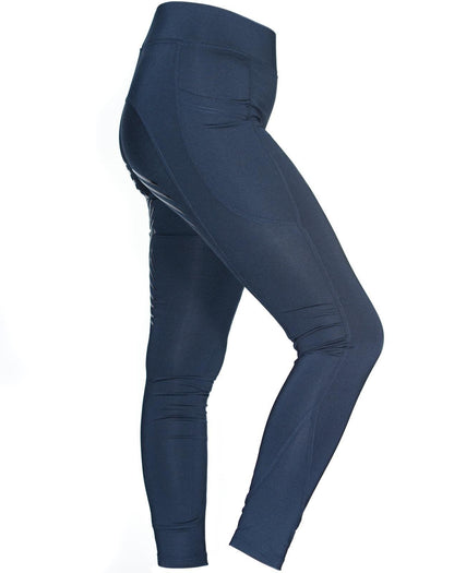 Horse Riding Tights Ladies Silicon Riding Leggings Breeches Ladies Navy 14-30''