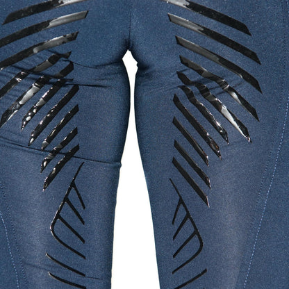 Horse Riding Tights Ladies Silicon Riding Leggings Breeches Ladies Navy 14-30''