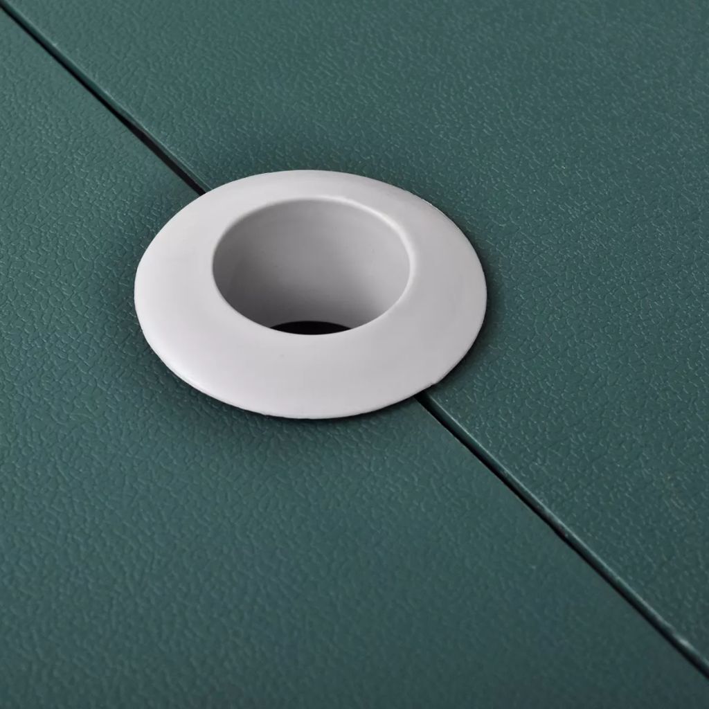 Foldable Camping Table Set with 4 Stools Aluminium Extra Light Green