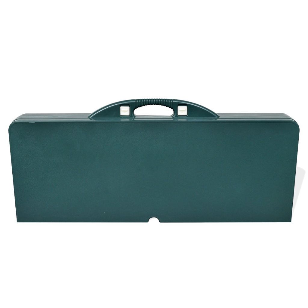 Foldable Camping Table Set with 4 Stools Aluminium Extra Light Green