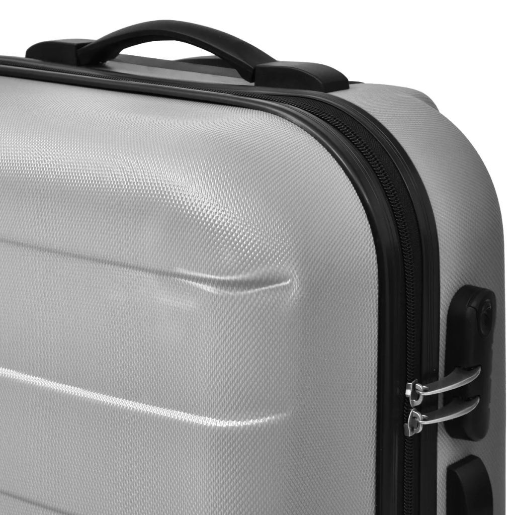 Three Piece Hardcase Trolley Set Silver