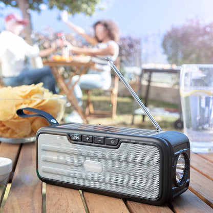 Wireless Speaker with Solar Charging and LED Torch Sunker InnovaGoods Black (Refurbished A)