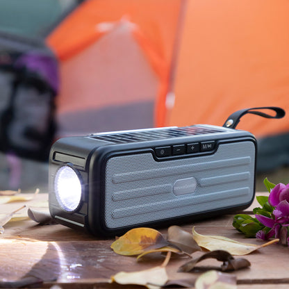 Wireless Speaker with Solar Charging and LED Torch Sunker InnovaGoods Black (Refurbished A)