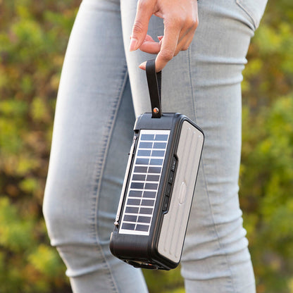 Wireless Speaker with Solar Charging and LED Torch Sunker InnovaGoods Black (Refurbished A)