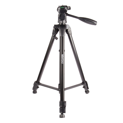 Vivitar VIV-VPT-3662 Professional Tripod with 3-Way Fluid Pan Head (62 Inches)
