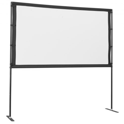 Projector Screen with 2 Stands 80 Inch 160? Wide Angle 4K HD 16:9 Movie Screen