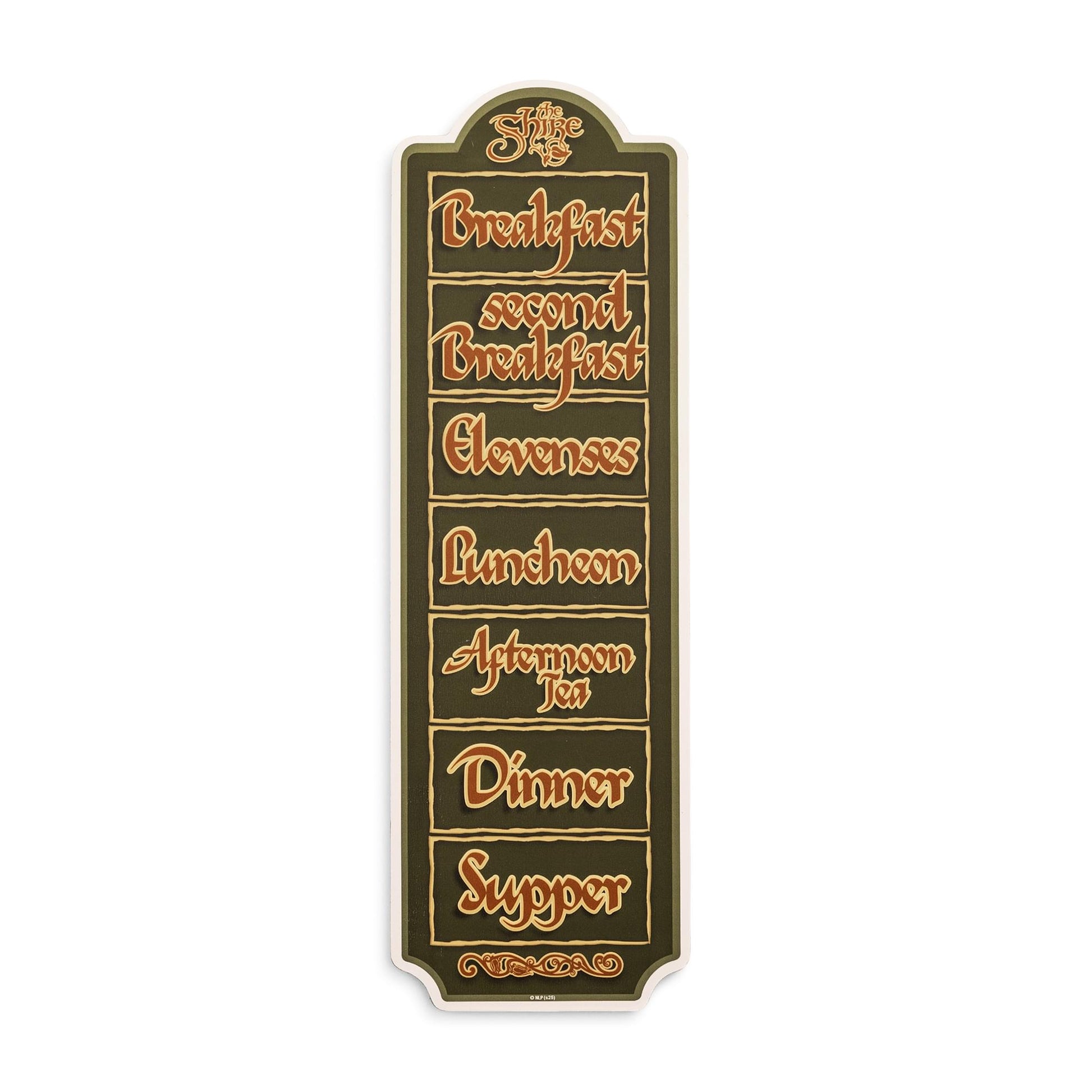 The Lord Of The Rings Hobbit Daily Schedule Wooden Sign | 20 x 6 Inches