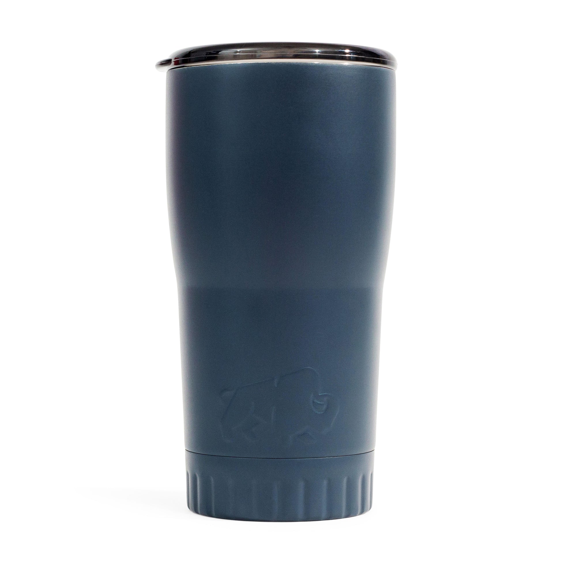 Matte Gray Stainless Steel Tumbler With Open-Sip Lid | Holds 20 Ounces