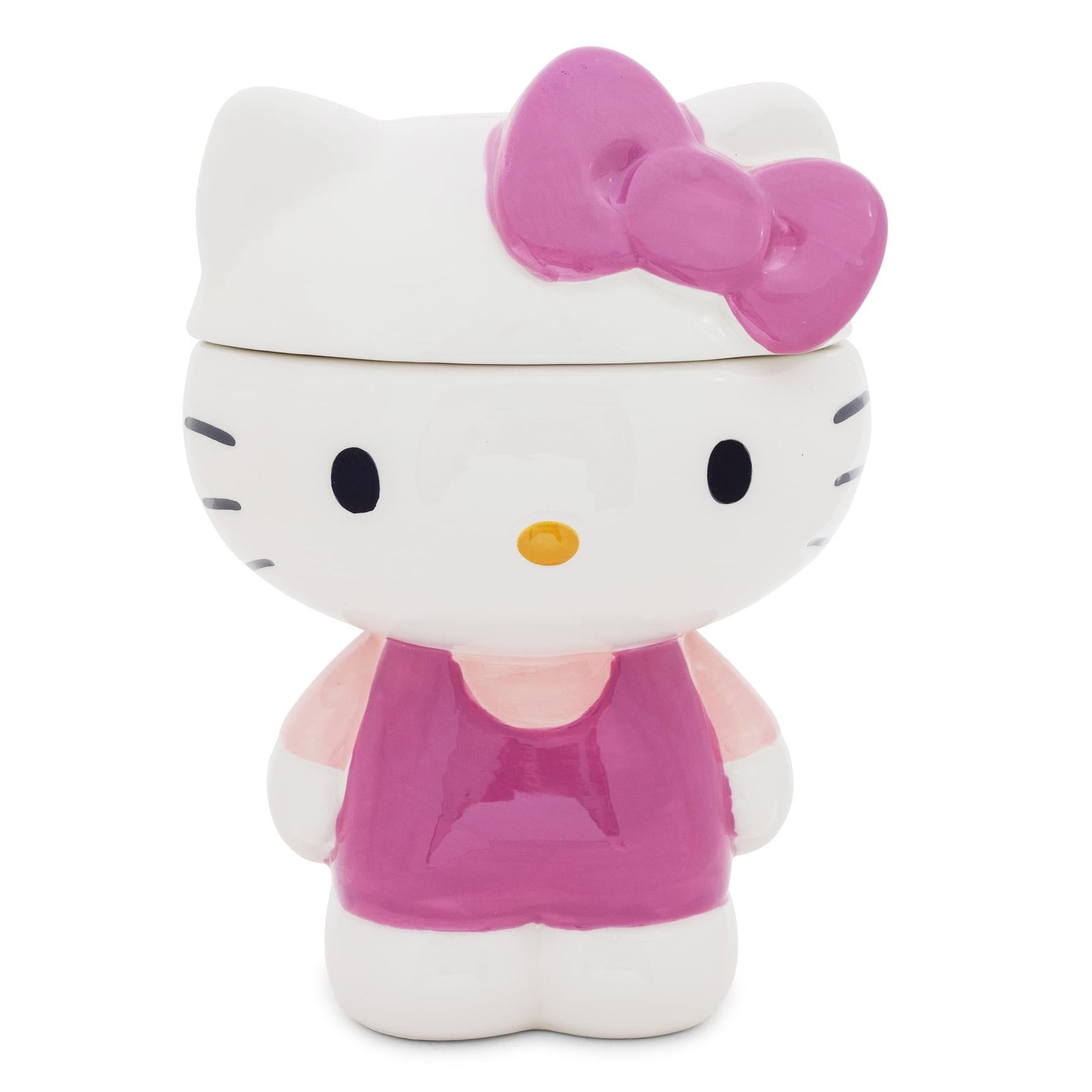 Sanrio Hello Kitty Pink Outfit 10-Inch Sculpted Ceramic Snack Jar