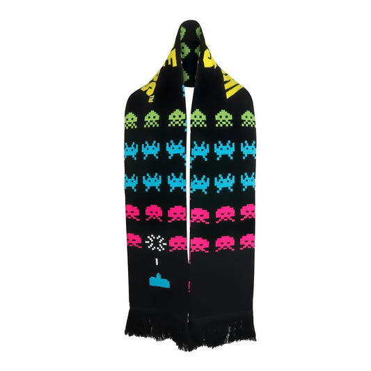 Space Invaders Knit Scarf