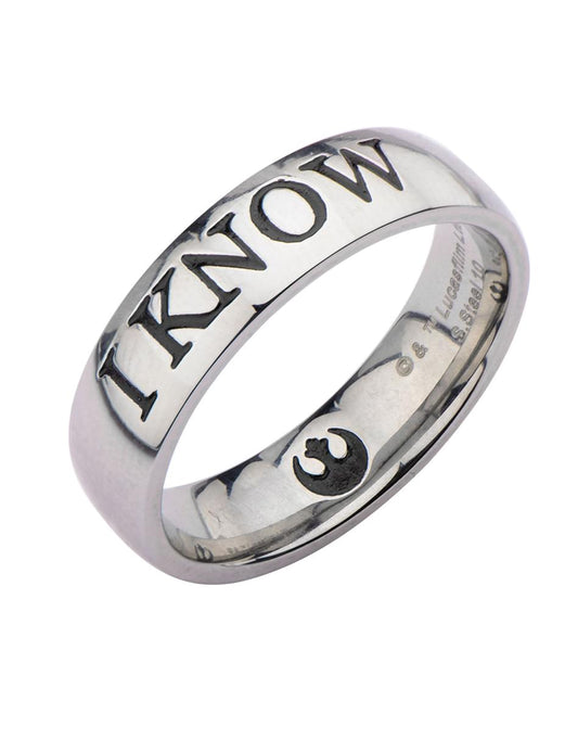 Star Wars I Know Stainless Steel Unisex Ring | Size 10