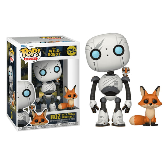 The Wild Robot Funko POP Movies | Roz w/ Brightbill & Fink