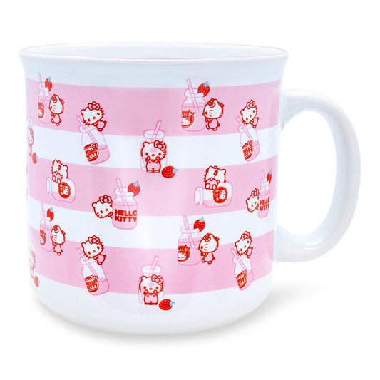 Sanrio Hello Kitty Strawberry Milk Ceramic Camper Mug | Holds 20 Ounces