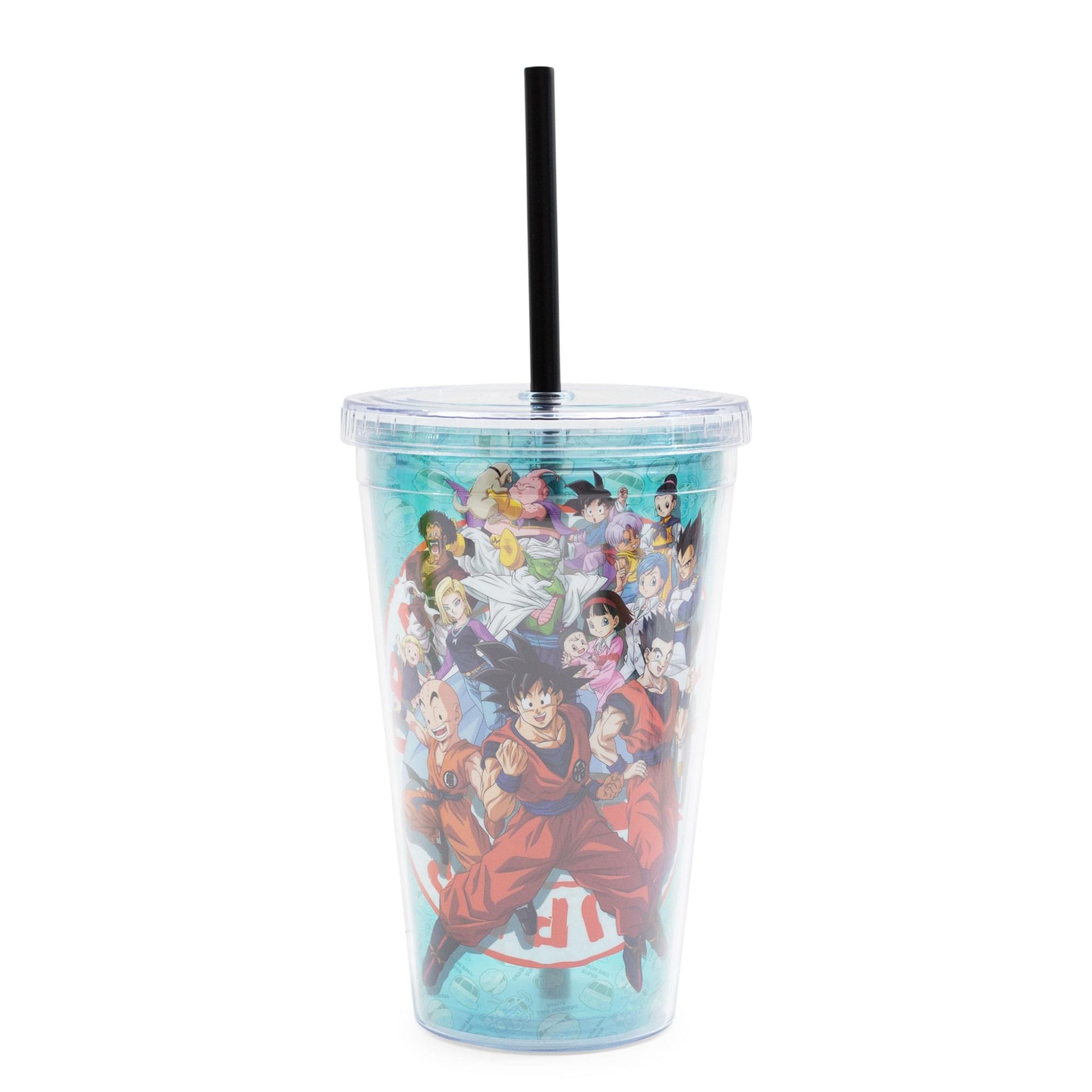 Dragon Ball Super Characters 16-Ounce Carnival Cup With Lid and Straw