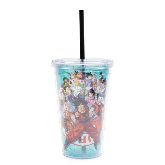 Dragon Ball Super Characters 16-Ounce Carnival Cup With Lid and Straw