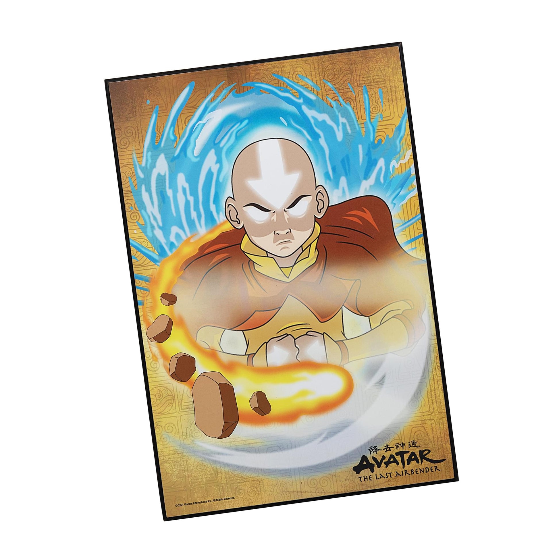Avatar: The Last Airbender Aang 13 x 19 Inch Hanging Wood Wall Art