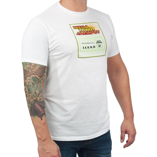Lost "Mega Lotto Jackpot" Men's White T-Shirt - XX-Large