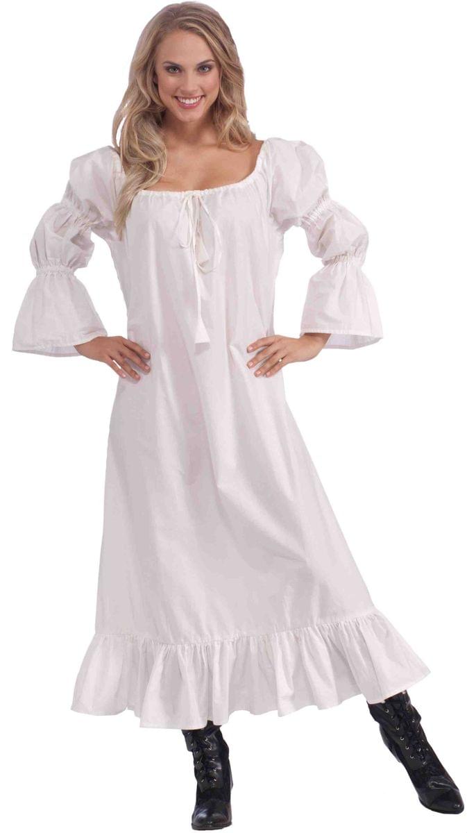 White Medieval Chemise Costume Undergarment Adult Plus Plus Size