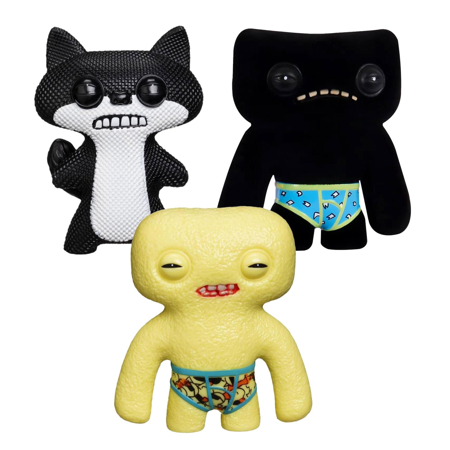 Fuggler 2.5 Inch Figure 3-Pack | Black/White, Yellow, Black