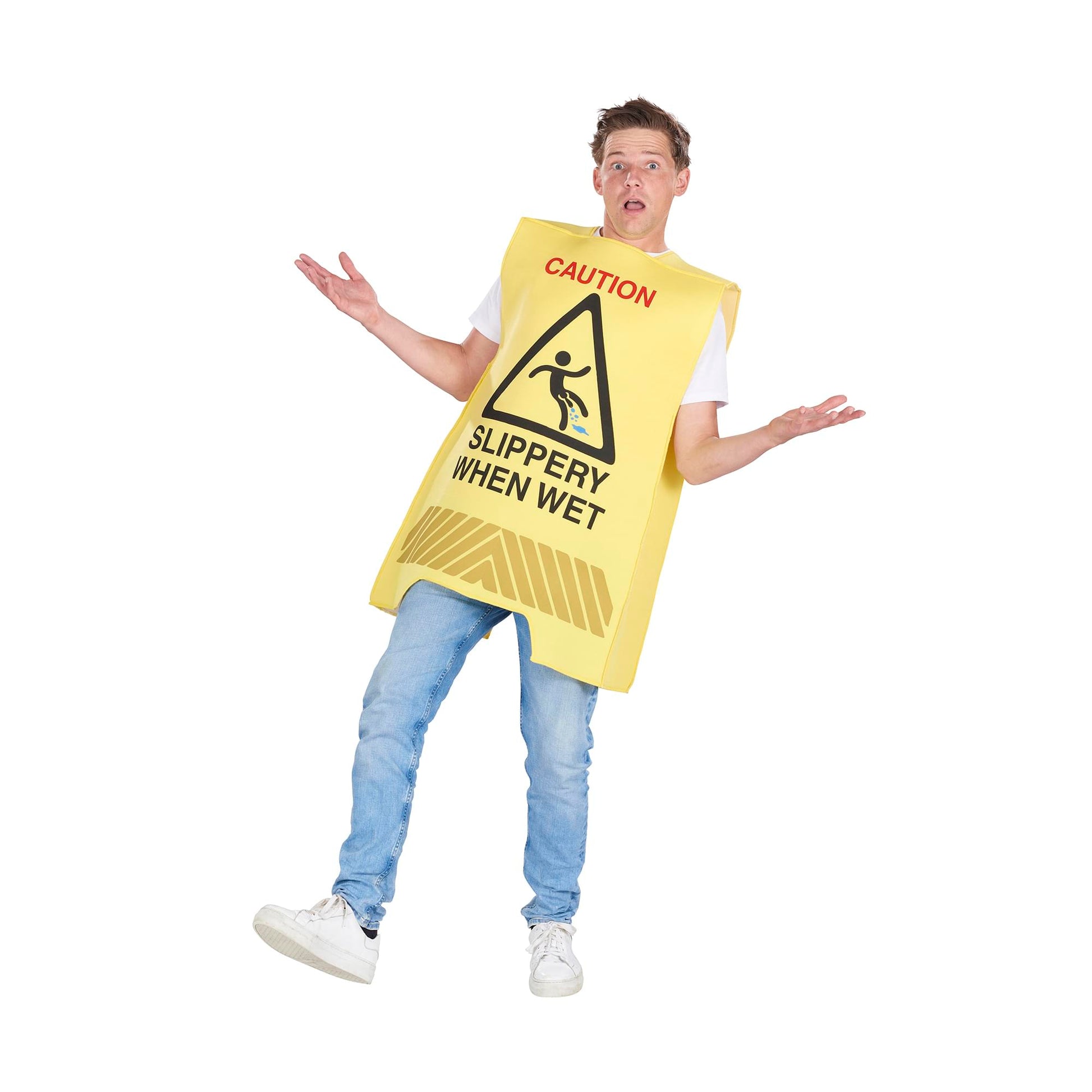Wet Floor Sign Adult Costume | One Size