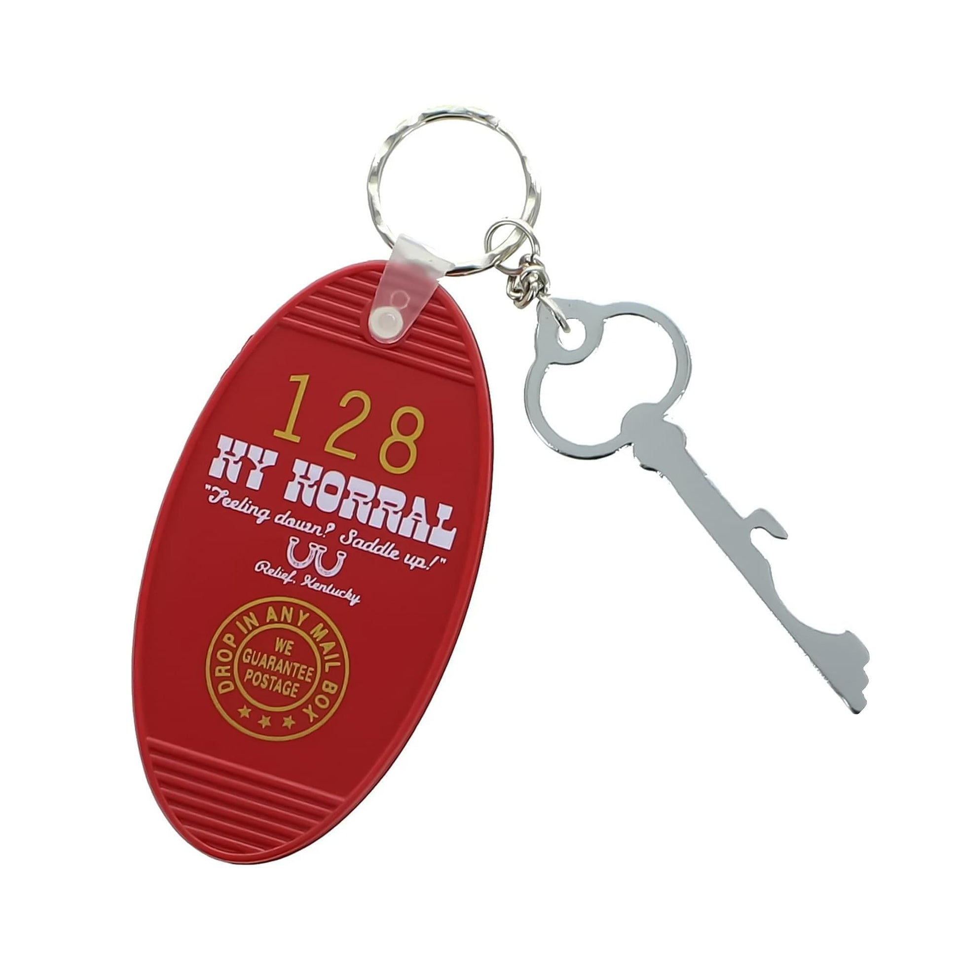 Retro Motel Key Fob - KY Korral Red