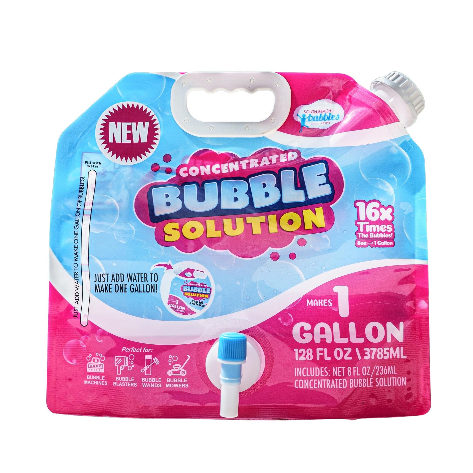 Concentrated Bubble Solution With Dispenser | Makes 1 Gallon