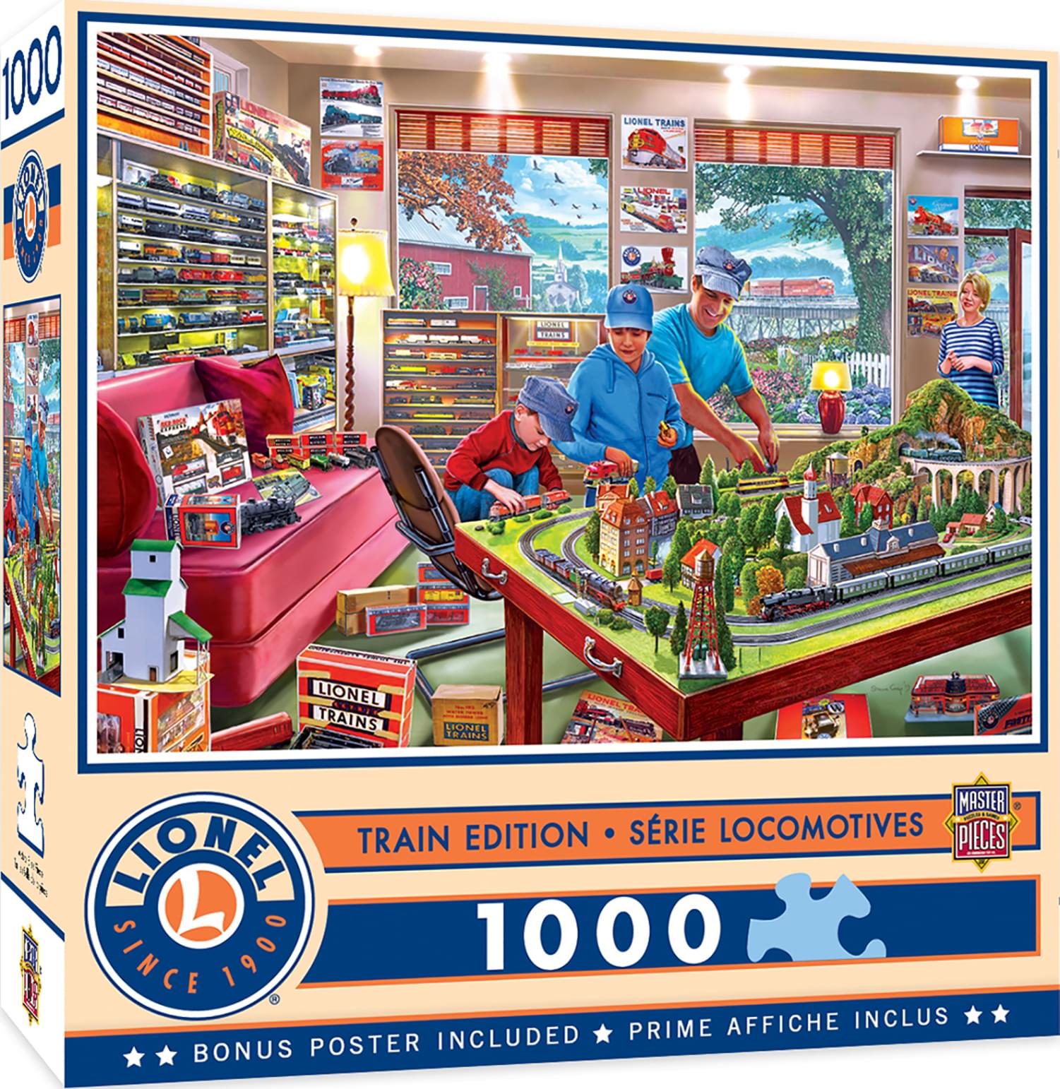Lionel Trains The Boy's Playroom 1000 Piece Jigsaw Puzzle