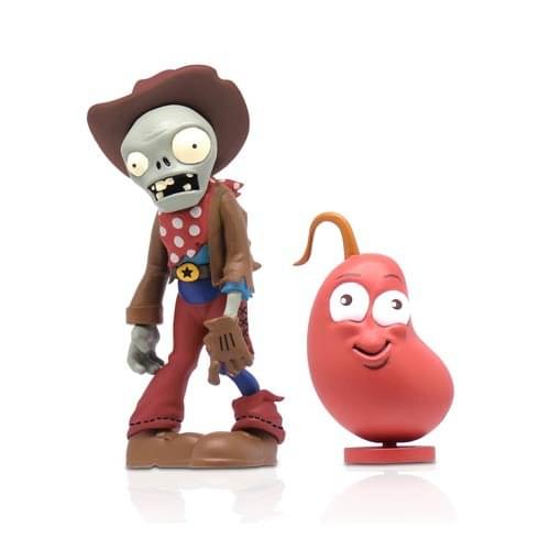 Plants Vs Zombies 3" Figure 2-Pack: Cowboy Zombie & Chili Bean