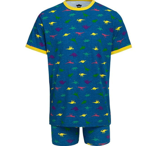 Dinosaur Dino-Mite! Men's Shirt & Boxer Briefs Sleep Set | Large