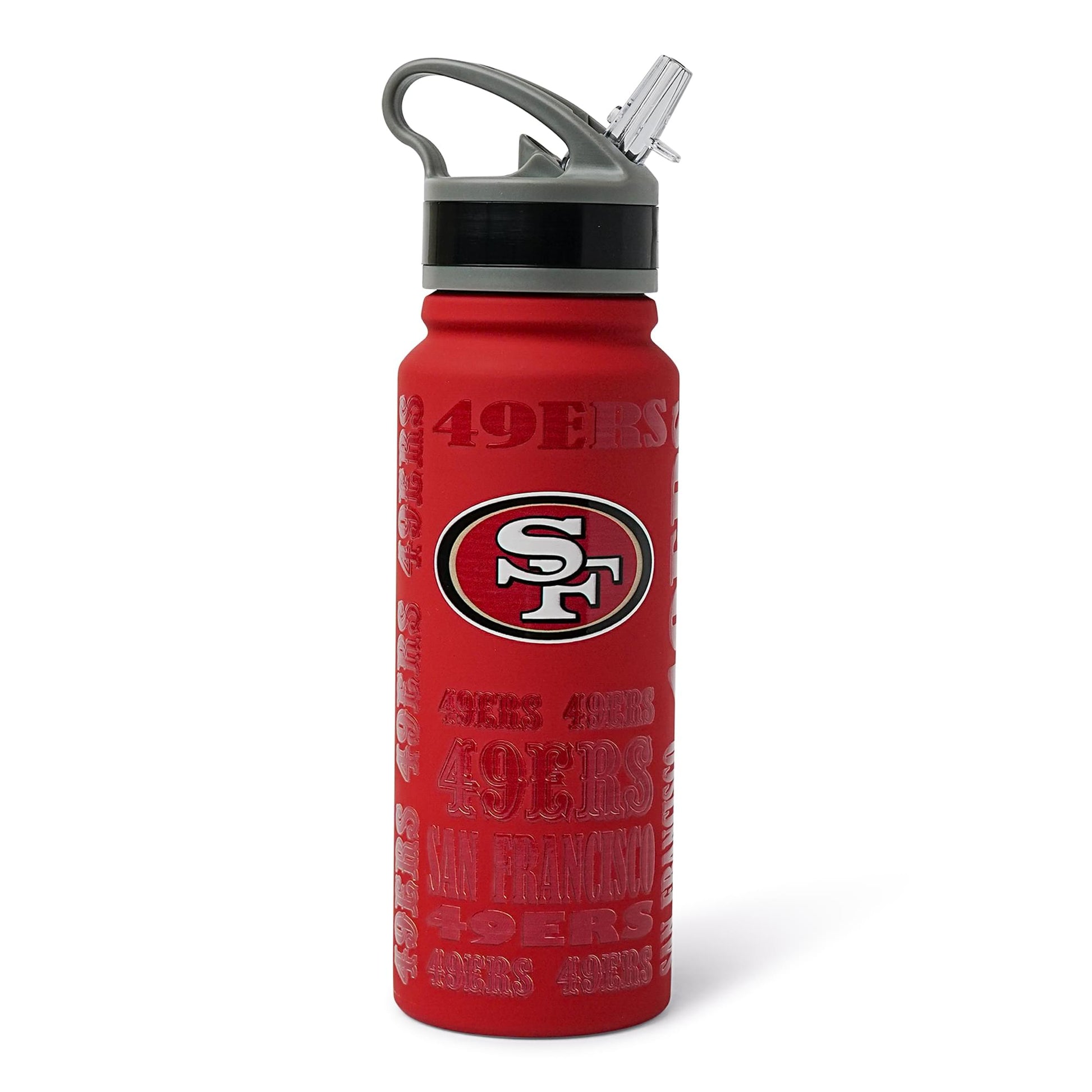 San Francisco 49ers Replay 25-Ounce Stainless Steel Flip-Top NFL Water Bottle
