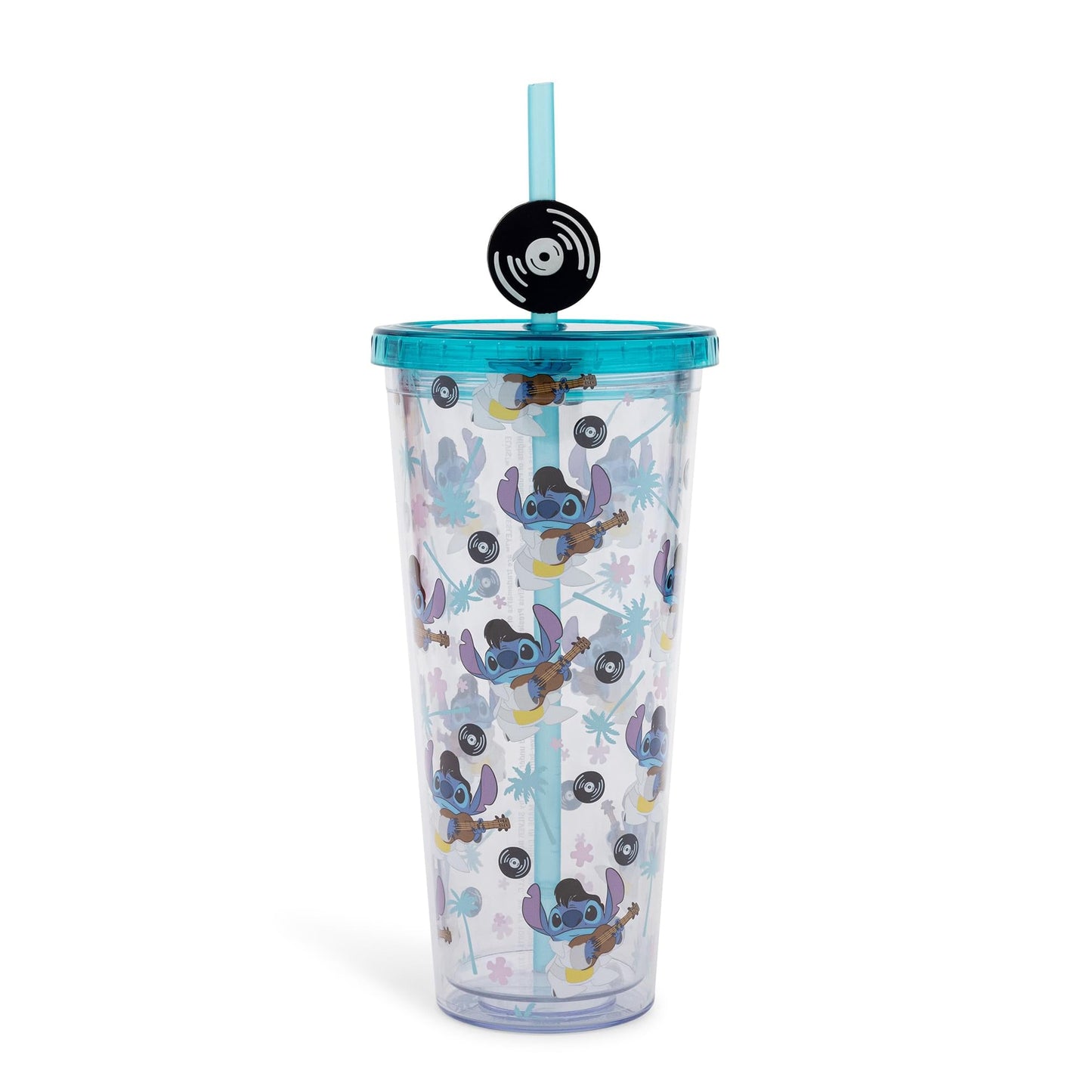 Disney Lilo & Stitch Elvis Stitch 24-Ounce Carnival Cup With Straw Topper Charm