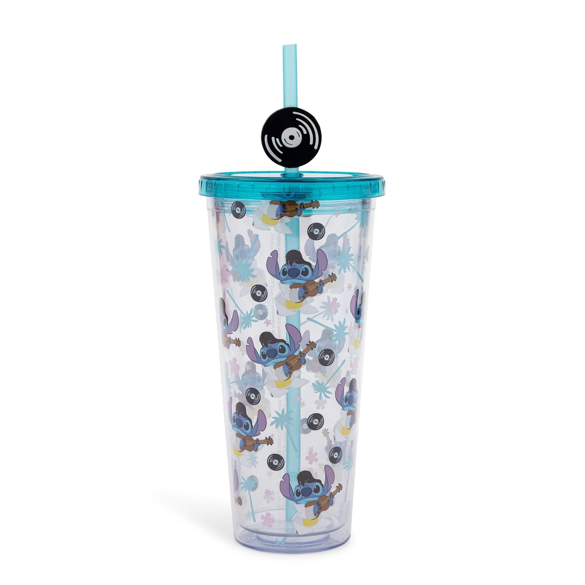 Disney Lilo & Stitch Elvis Stitch 24-Ounce Carnival Cup With Straw Topper Charm