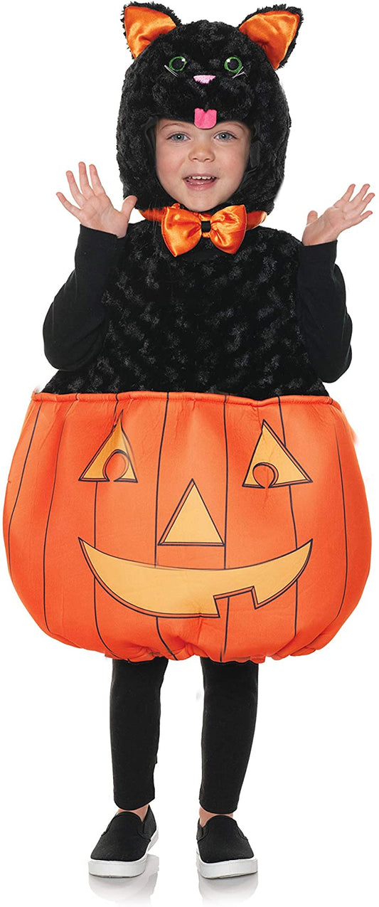 Pumpkin Kitten Plush Belly Babies Toddler Costume | Large (2-4T)