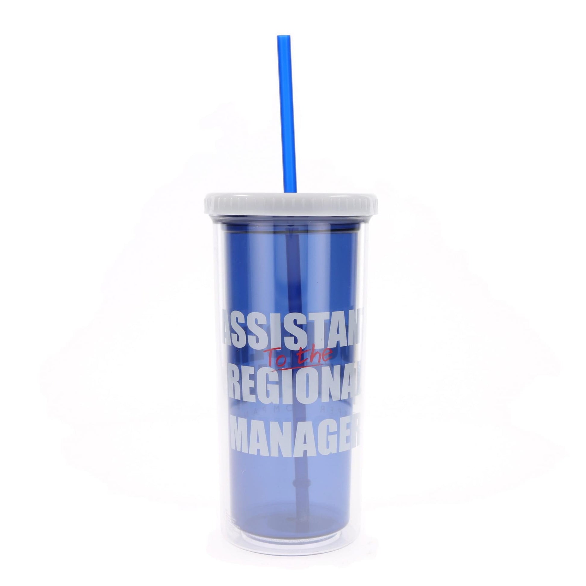 The Office Dunder Mifflin Plastic Carnival Cup With Straw | Hold 20 Ounces