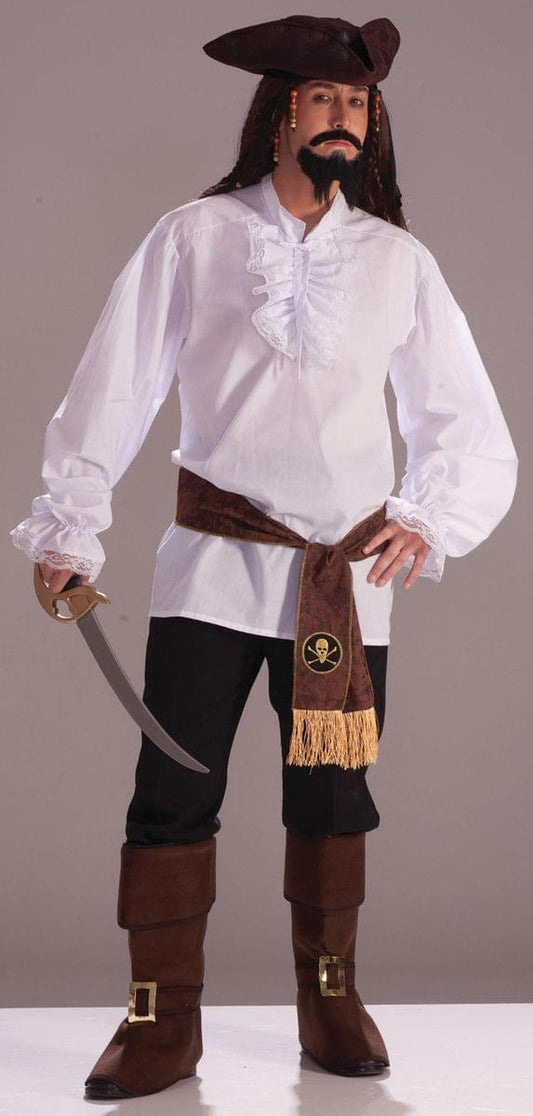 Ruffled White Costume Shirt Adult Standard