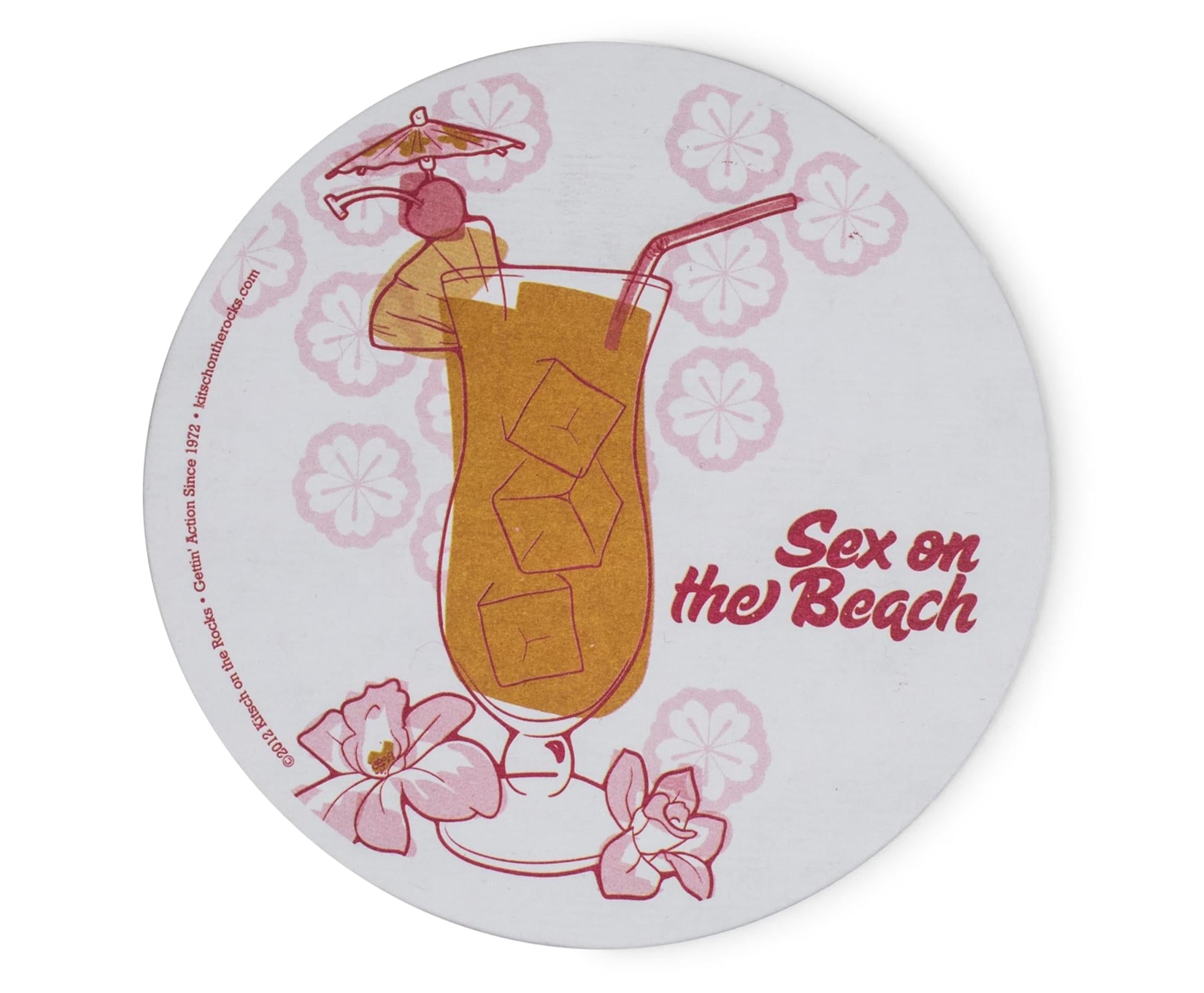 Single Retro Cork Drink Coaster - Sex On The Beach