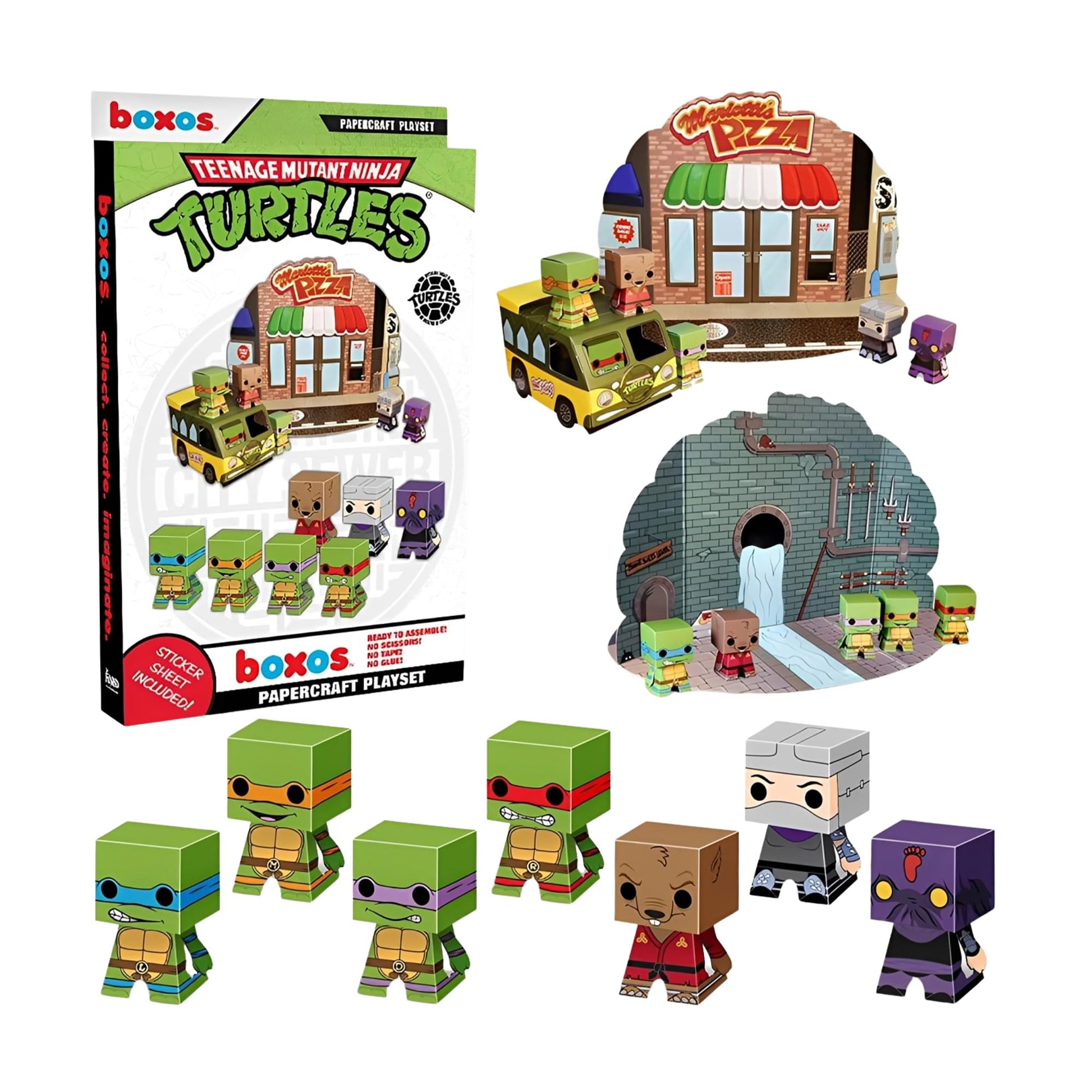 Funko Teenage Mutant Ninja Turtle Papercraft Activity Playset