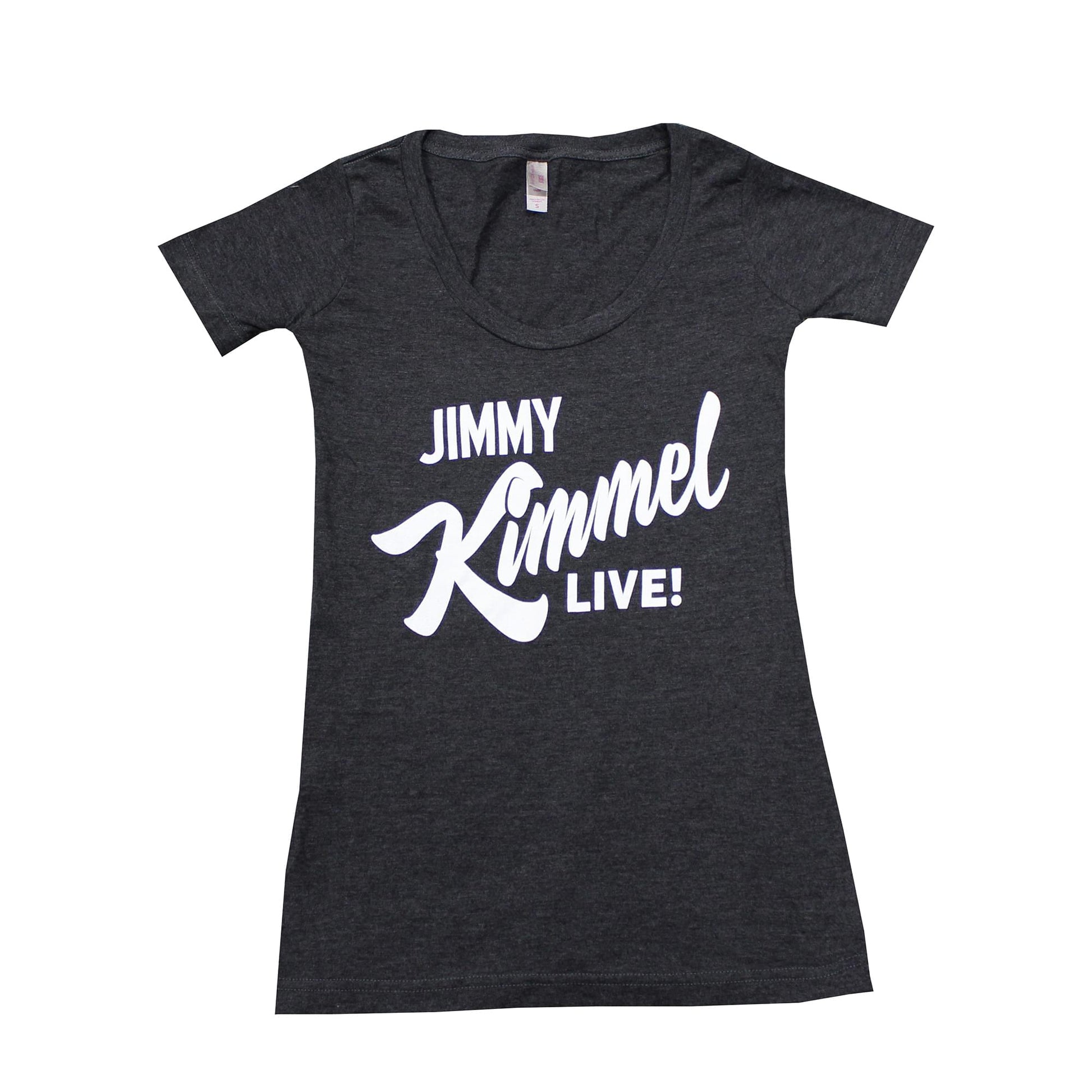 Jimmy Kimmel Live! Hollywood Charcoal Scoop Neck Tee Shirt | Adult X-Large
