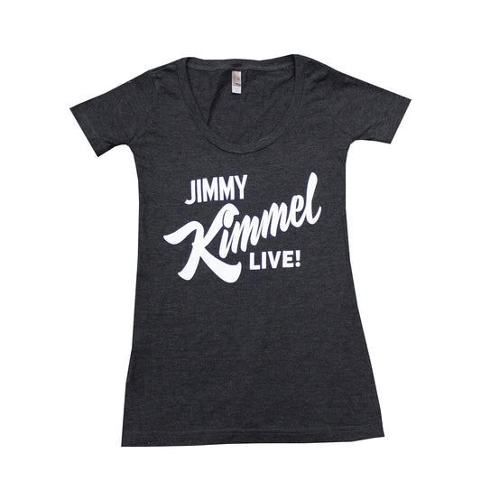 Jimmy Kimmel Live! Hollywood Charcoal Scoop Neck Tee Shirt | Adult X-Large