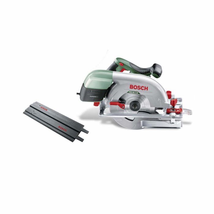 Bosch PKS 66-2AF 1600W 66 mm circular saw, precise cutting, CleanSystem housing for dust absorption, ergonomic handle.