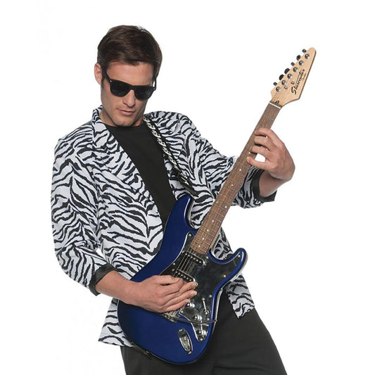 80's Zebra Blazer White Adult Costume OS