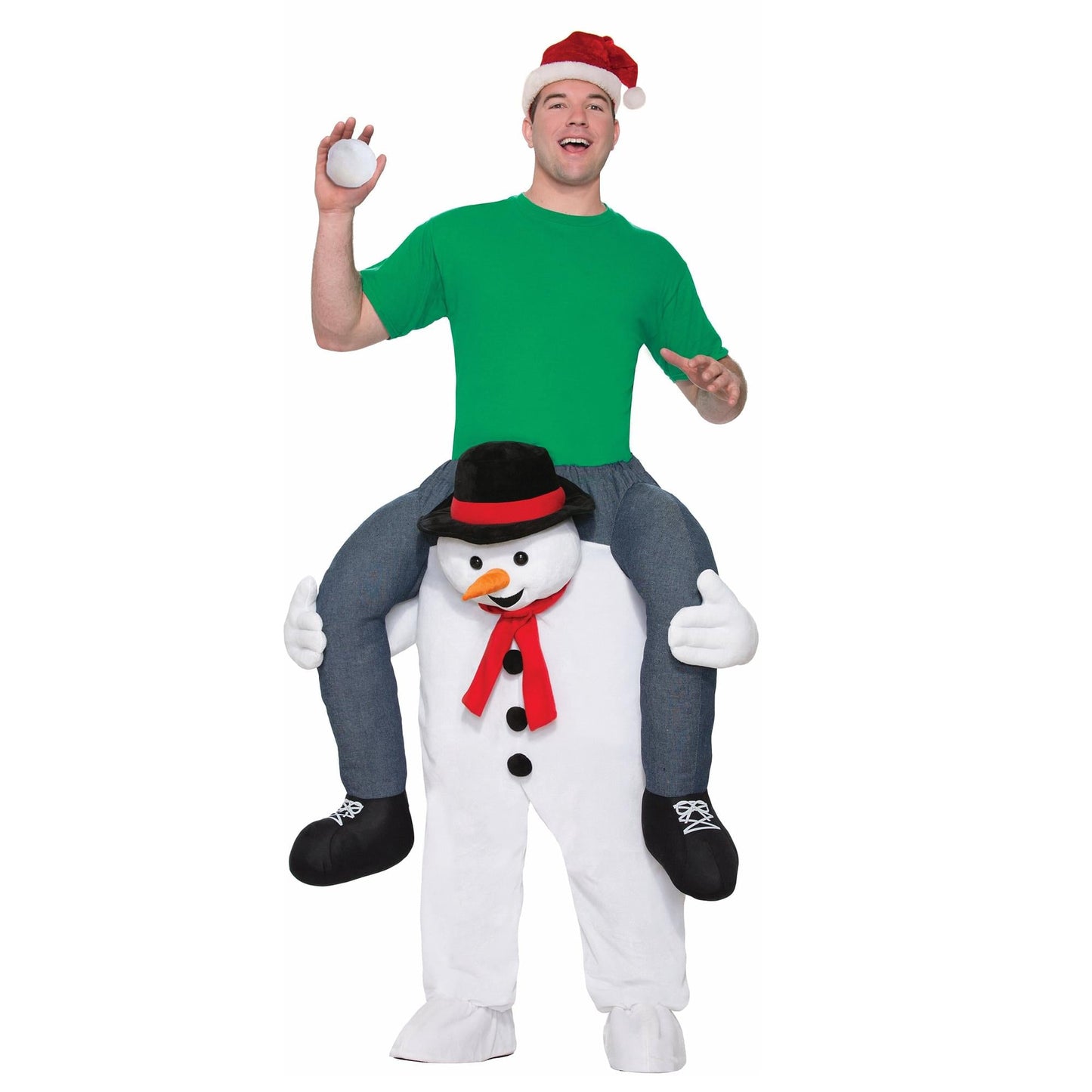 Shoulder Riding Adult Costume: Snowman
