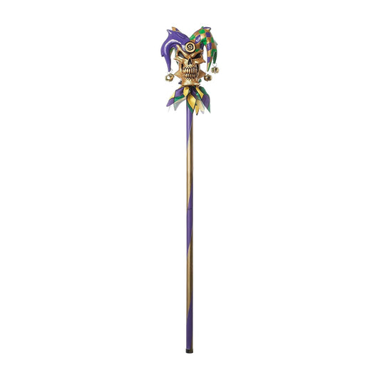 Psycho Mardi Gras Jester Cane Adult Costume Accessory