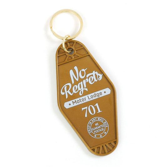 No Regrets Motor Lodge Motel Keychain